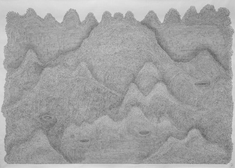baŞak doĞan kademoĞlu landscape series ​acrylic on paper 100x140cm